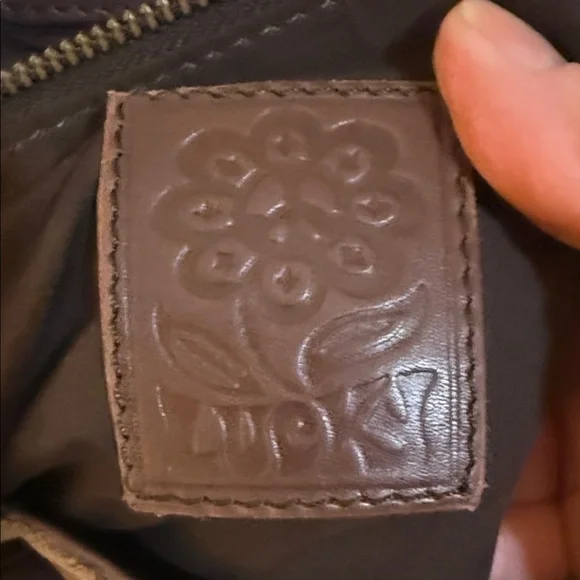 Vintage Lucky Brand Y2K Tan Leather Hobo Bag - Picture 3 of 11